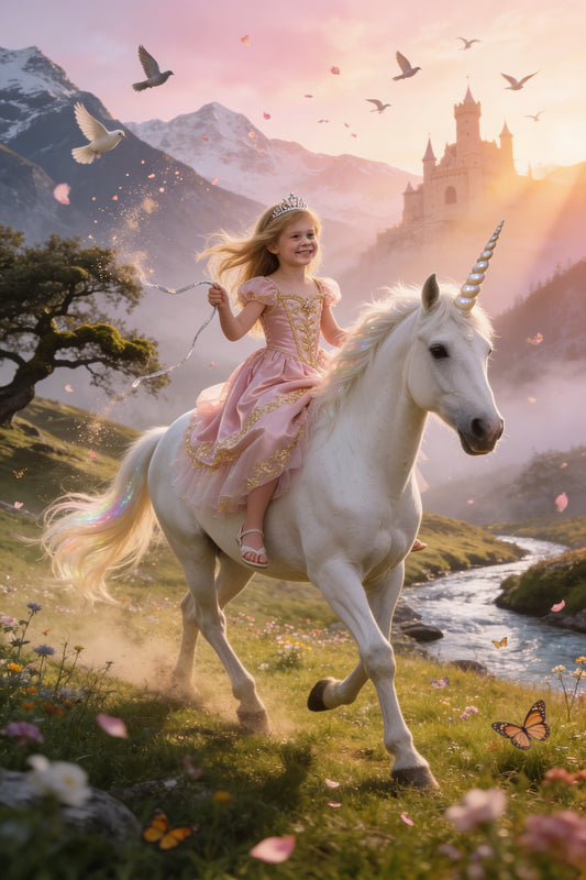 Magisches Portrait – Prinzessin & Einhorn